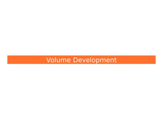 Volume Development
 