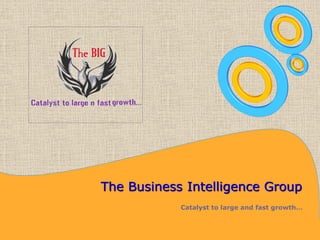 The Business Intelligence Group 
Catalyst to large and fast growth… 
 