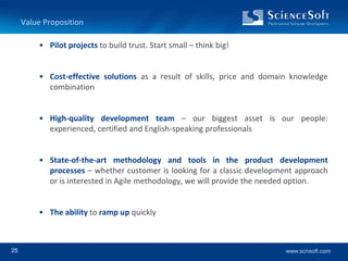 Company & Services Our Team90% of staff have 5-year academic education in computer science in addition to high school