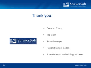 Average retention at ScienceSoft – 5 years6