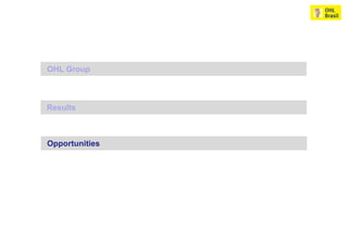 OHL Group



Results



Opportunities
 