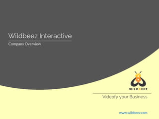 www.wildbeez.com
Videofy your Business
Wildbeez Interactive
Company Overview
 
