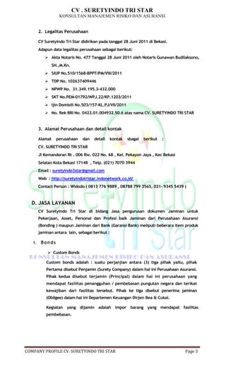 Company profil cv copy legal