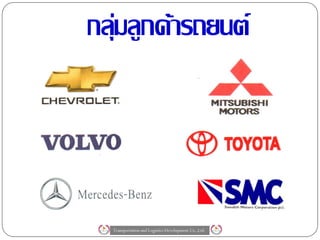 กลุมลูกค้ารถยนต์
   ่




  Transportation and Logistics Development Co.,Ltd.
 