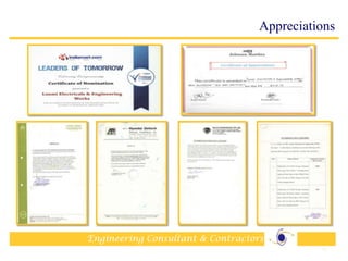 Engineering Consultant & Contractors
36
Appreciations
 