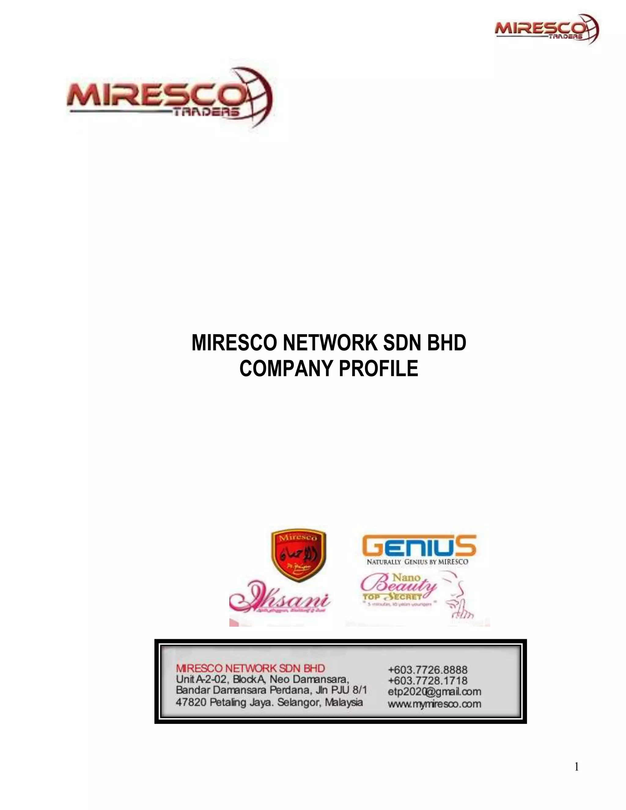 Company profile miresco sdn bhd PDF