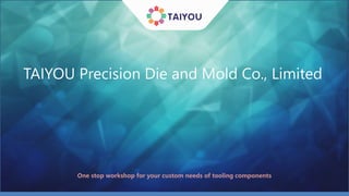 THE BUSENESS PLAN
One stop workshop for your custom needs of tooling components
TAIYOU Precision Die and Mold Co., Limited
 