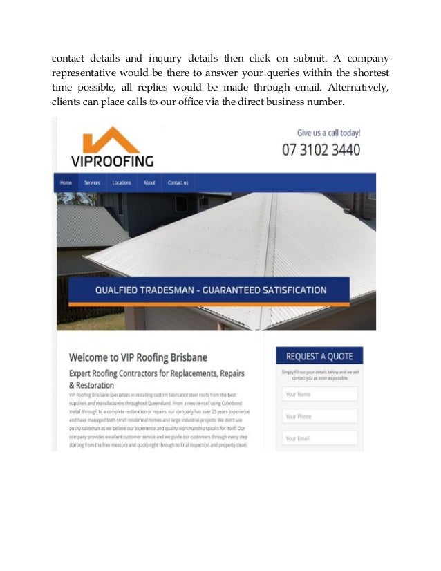 Company Profile VIP Roofing Brisbane