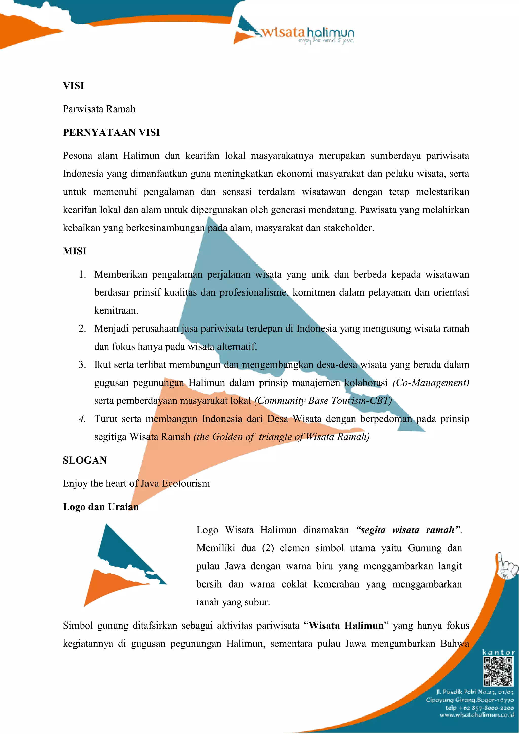 Company profile wisata halimun | PDF