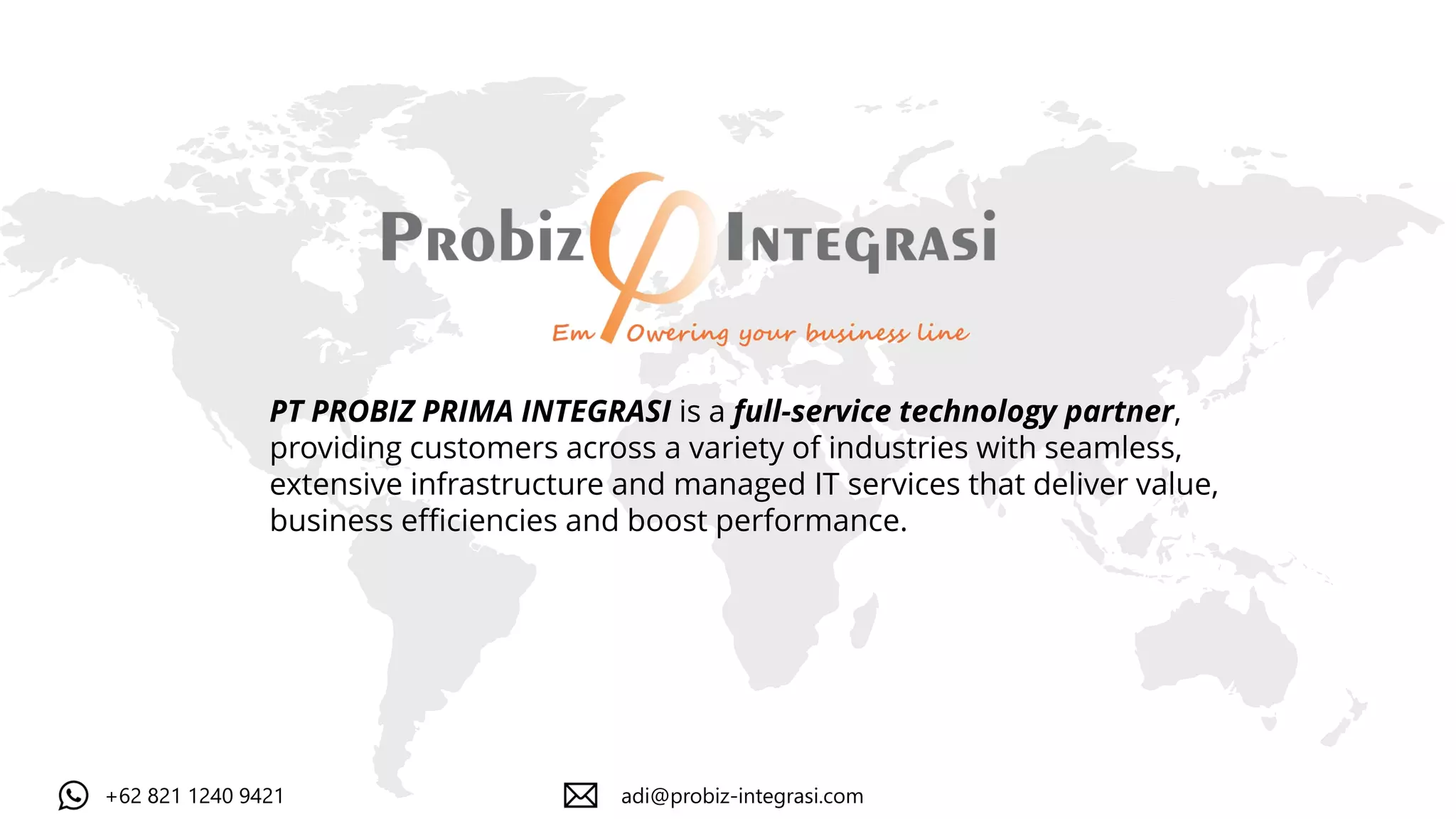 PT. Probiz Prima Integrasi Company Profile | PDF