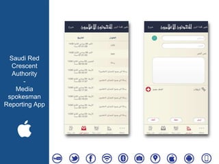 Saudi Red
Crescent
Authority
-
Media
spokesman
Reporting App
 