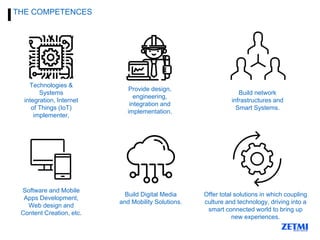 THE COMPETENCES
Technologies &
Systems
integration, Internet
of Things (IoT)
implementer,
Provide design,
engineering,
int...