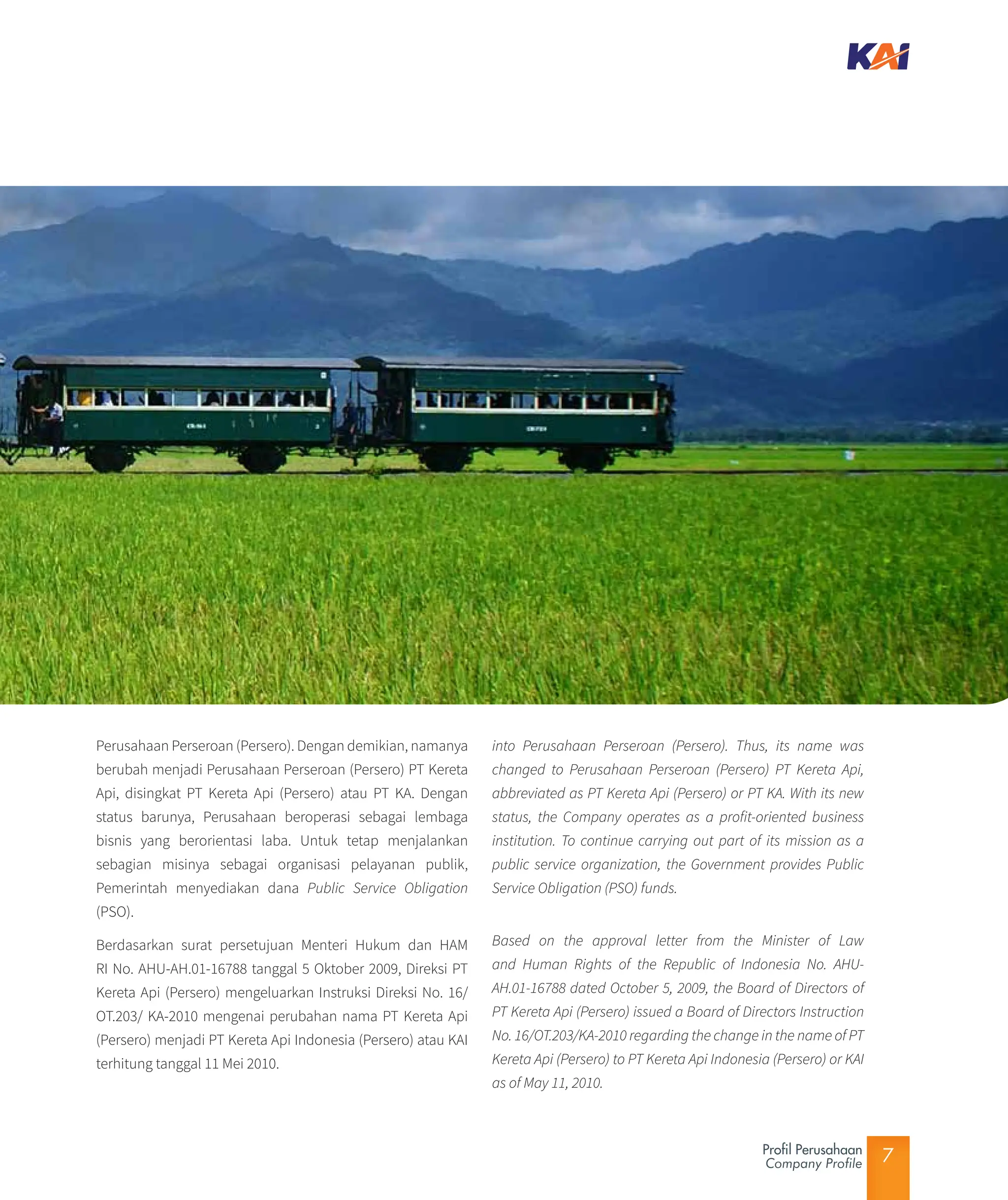 PT Kereta Api Indonesia Company Profile 2022 | PDF