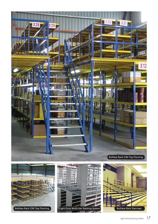 Light Duty Racking System 17
Boltless Rack C/W Top Flooring Light Duty Multi-tier Racking System Boltless Rack Staircase
Boltless Rack C/W Top Flooring
 