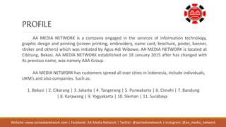 Company Profile AA Media Network | PPTX
