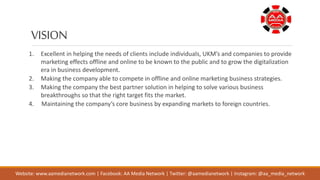 Company Profile AA Media Network | PPTX