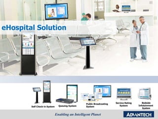 eHospital Solution Service Rating System Self Check-in System Queuing System Public Broadcasting System Bedside Infotainment  System 