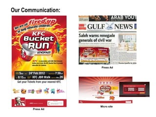 Press Ad
Micro site
Press Ad
Our Communication:
 
