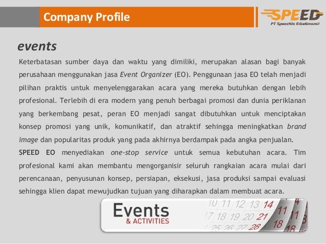 Company profile event organizer.training.outbound speed