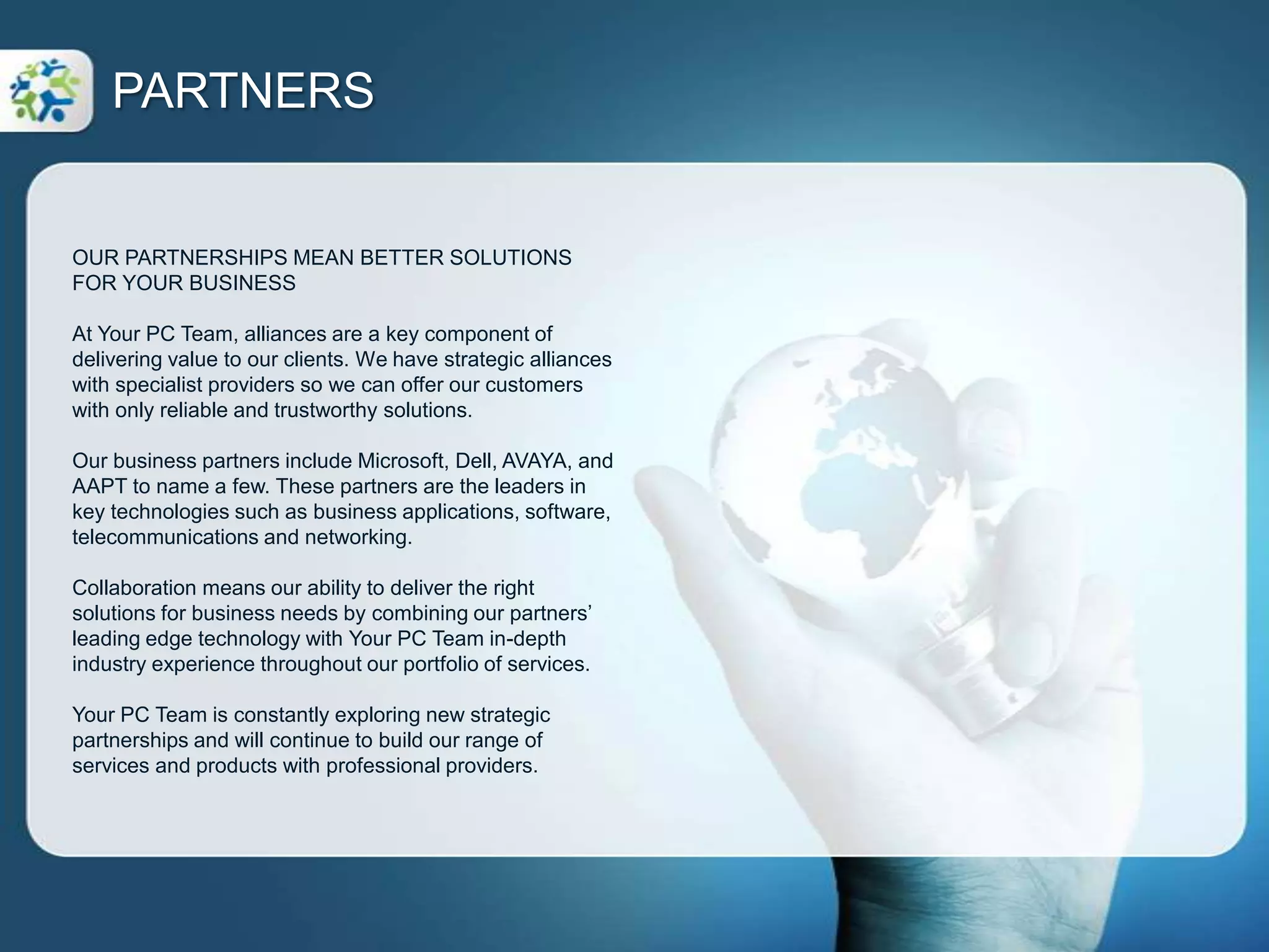  Connectivity solutions for internet, data and voice.