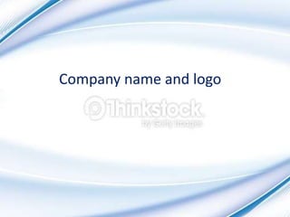 Company name and logo
 