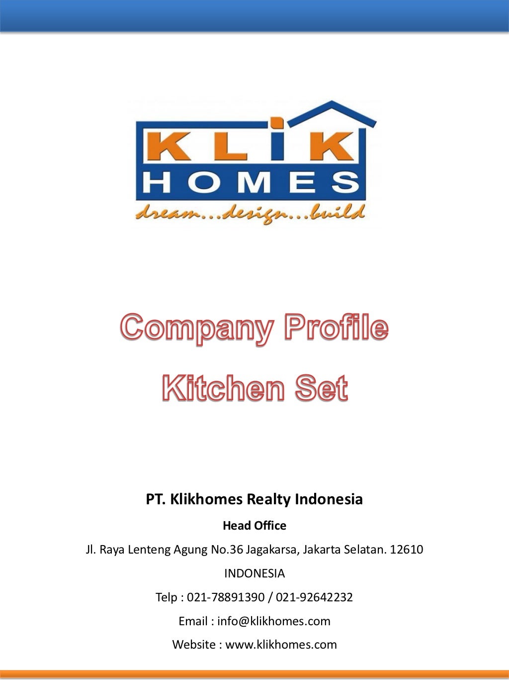 Company profile kitchen set