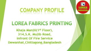 Company profile lorea printing