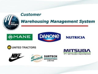 Customer
Warehousing Management System
 
