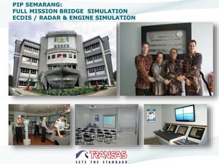 PIP SEMARANG:
FULL MISSION BRIDGE SIMULATION
ECDIS / RADAR & ENGINE SIMULATION
 