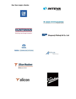 Our few major clients:
 