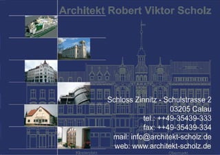 Company Profile (small)   Architekt Robert Viktor Scholz