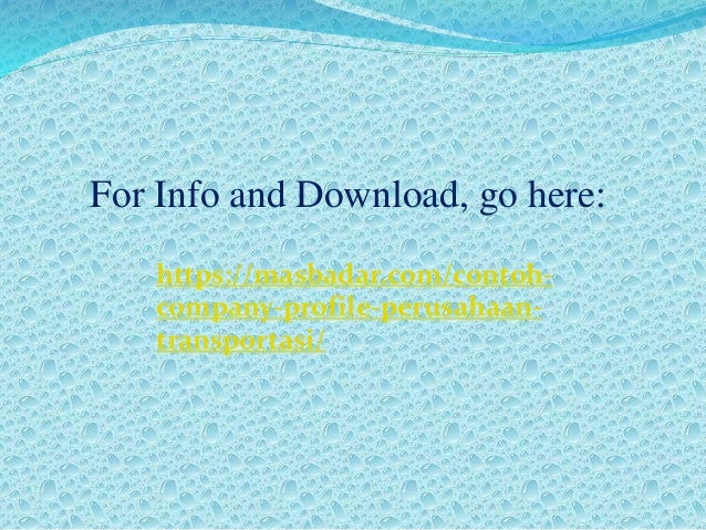 Company profile perusahaan bisnis transportasi kargo 