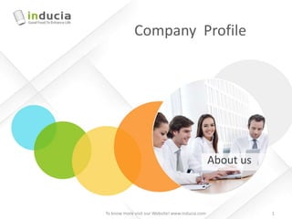 Company Profile




                                                  About us



To know more visit our Website! www.inducia.com              1
 