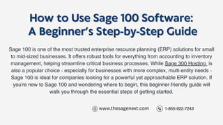 How to Use Sage 100 Software: A Beginner’s Step-by-Step Guide | PDF
