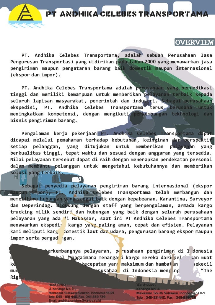 Company profile pt. andhika celebes transportama