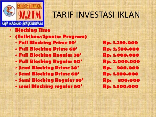 Contoh Company Profile Stasiun Radio - Simak Gambar Berikut