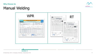 17© Muninmax 2014 | Company Overview | December 2014
Why Choose Us
Manual Welding
section 2
 