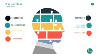 11| O u r s e r v i c e s
WHAT WE DO
 