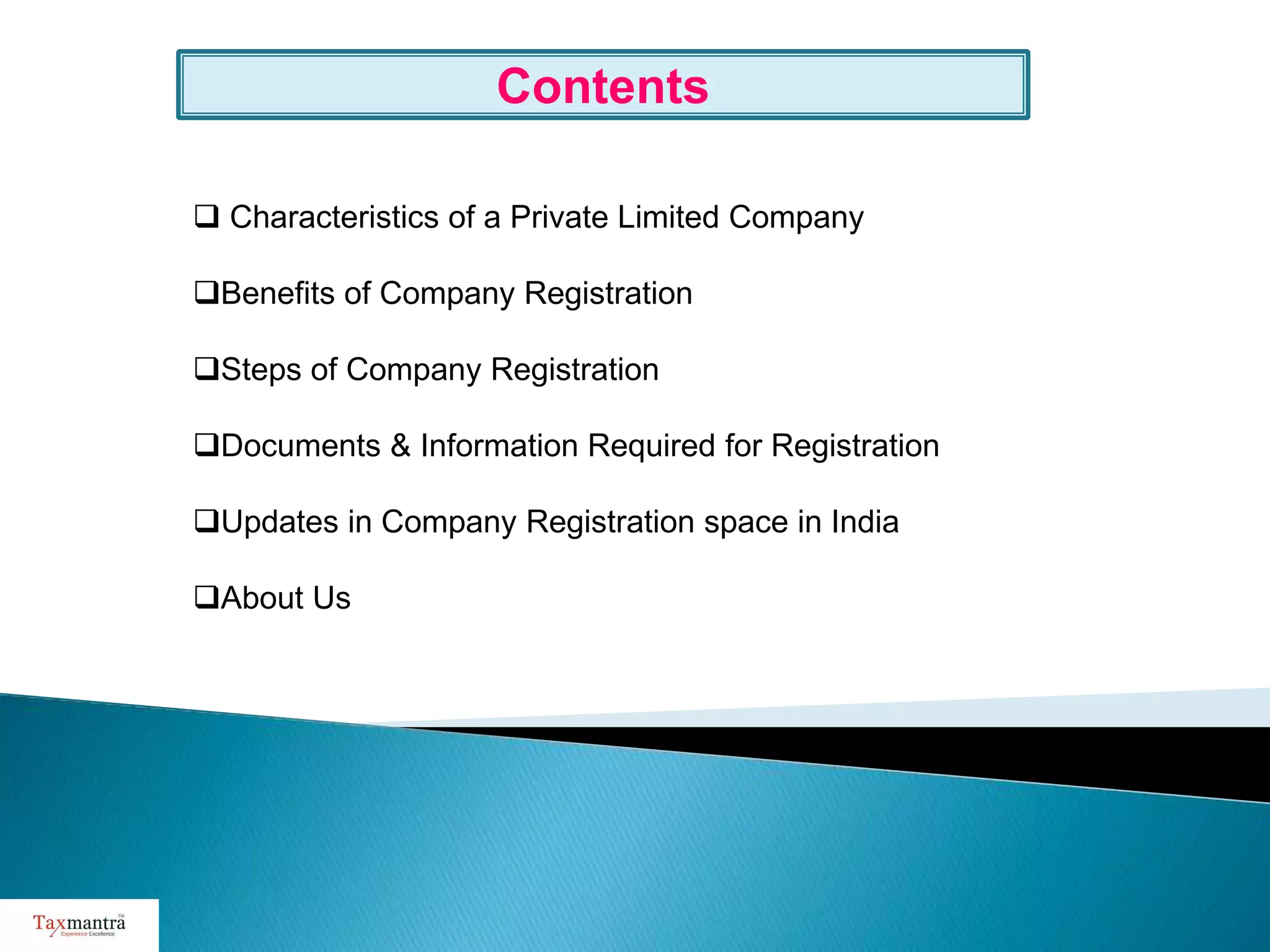 Visual Reference: Private Limited Company Registration In India