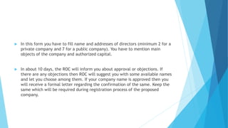 Company registration and its process | PPTX
