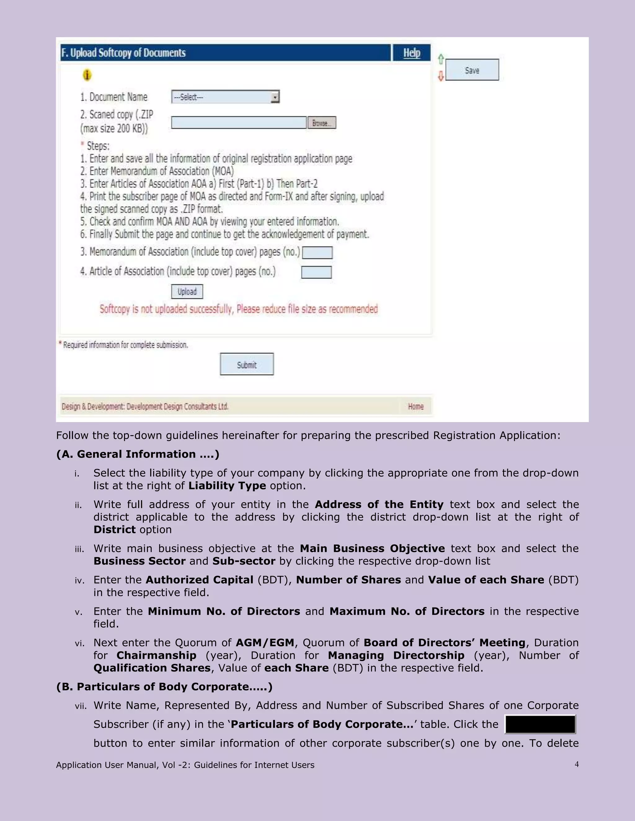 Ns Rjsc Forms Company registration guideline rjsc | PDF