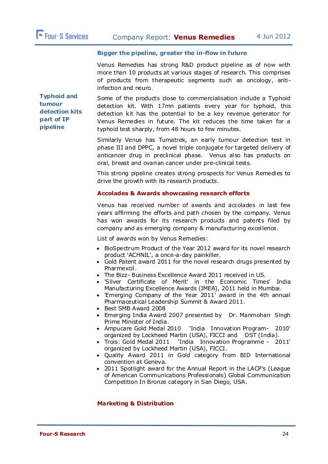 Venus Remedies Research Report Initiating coverage