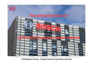 Intelligence Group - Global Talent Acquisition Monitor
The attractiveness of
within the European labour market
 