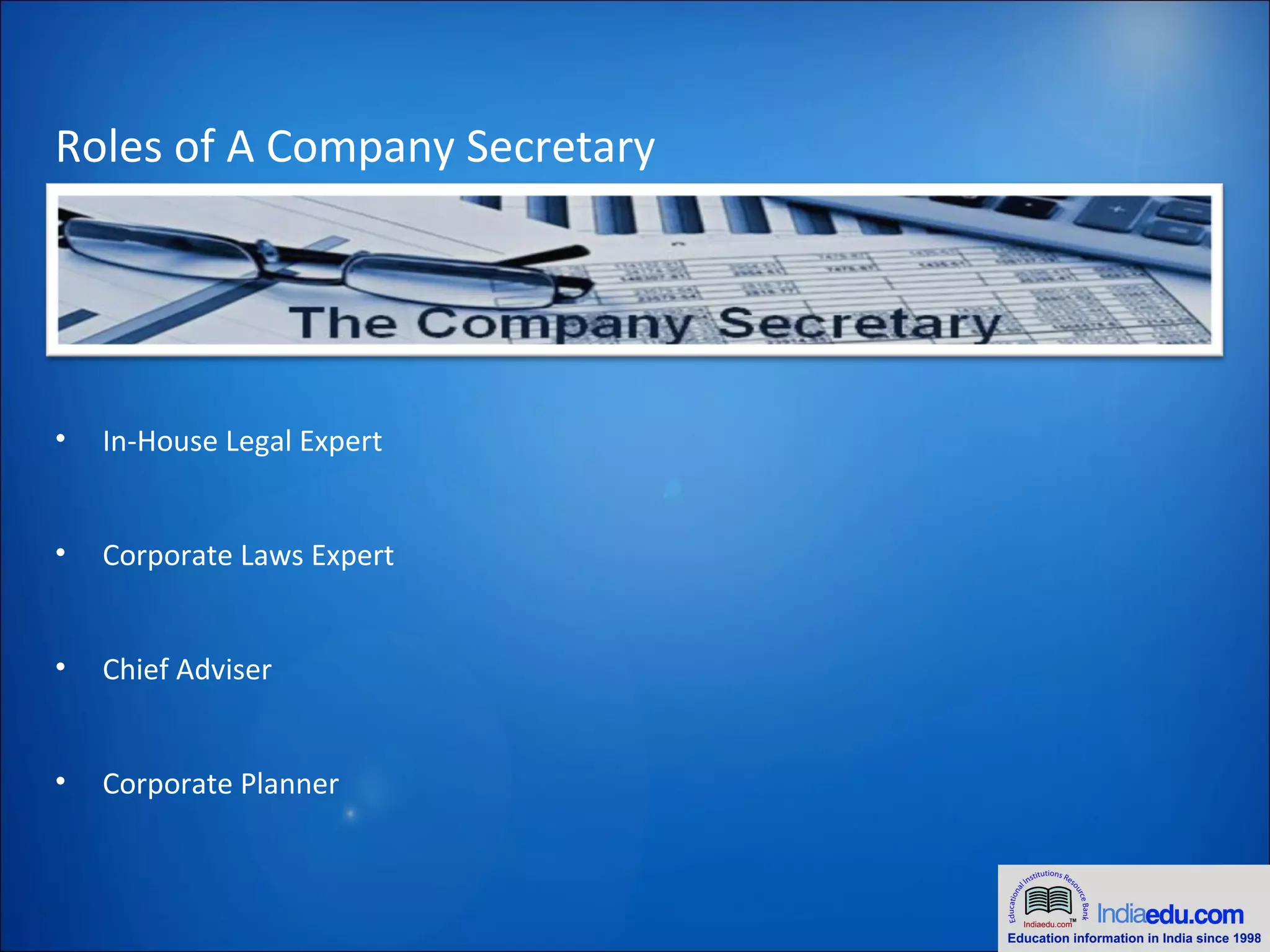 Company secretary PPT Career Planning Careers