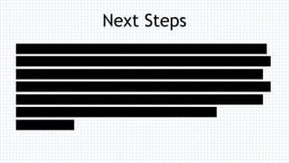 Next Steps
[abcdefghijklmnopqrstuvwxyzabcdefghijklmnopqrstuvwxyzabcdefghijkl
mnopqrstuvwxyzabcdefghijklmnopqrstuvwxyzabcdefghijklmnopqrstuvwxyz
abcdefghijklmnopqrstuvwxyzabcdefghijklmnopqrstuvwxyzabcdefghijkl
mnopqrstuvwxyzabcdefghijklmnopqrstuvwxyzabcdefghijklmnopqrstuvwxyz
abcdefghijklmnopqrstuvwxyzabcdefghijklmnopqrstuvwxyzabcdefghijkl
mnopqrstuvwxyzabcdefghijklmnopqrstuvwxyzabcdefghijkl
mnopqrstuvwxyz]
 