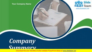 Company
Summary
Your Company Name
 