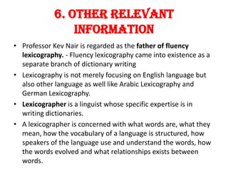 Lexicographger Comp app lexicography | PPTX