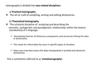 Comp app lexicography | PPTX