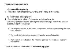 LEXICOGRAPHY | PPT