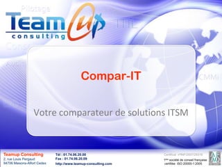 Compar-IT Votre comparateur de solutions ITSM 